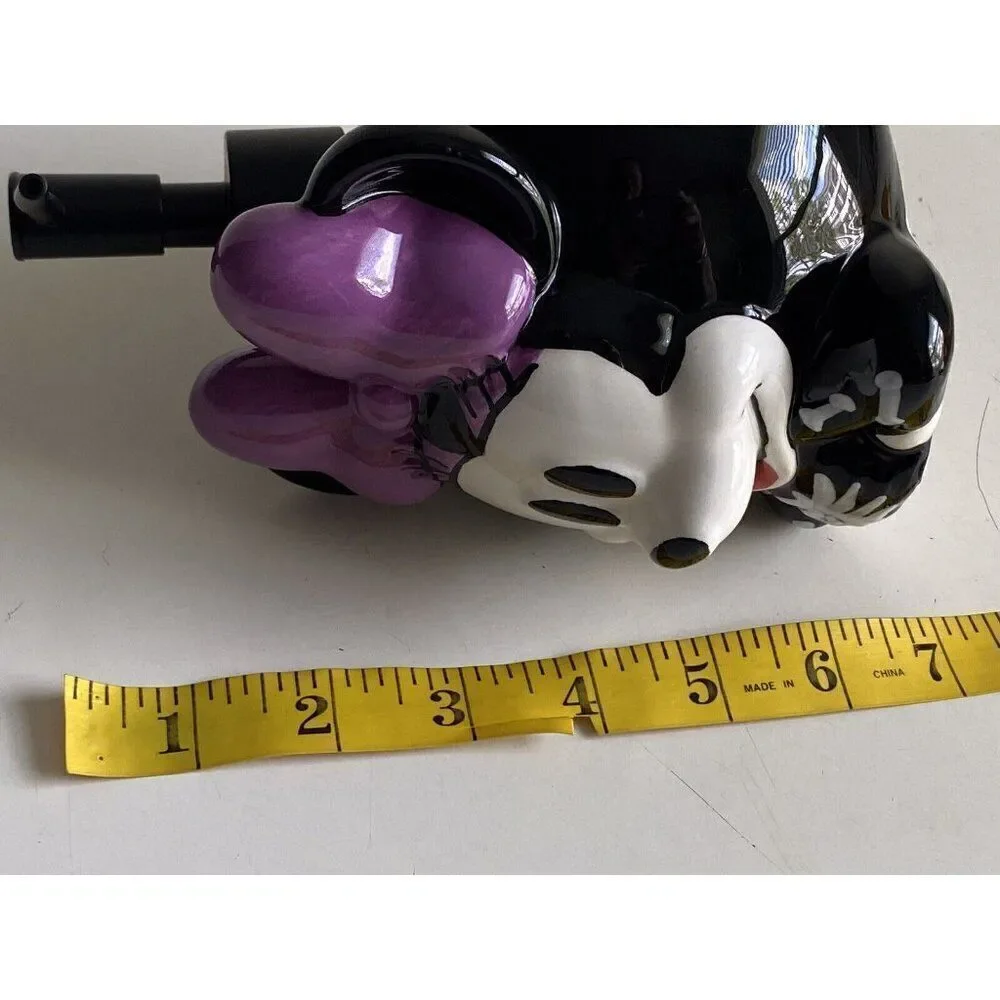 Disney‎ Minnie Mouse Halloween Skeleton Ceramic Soap Lotion Dispenser NEW